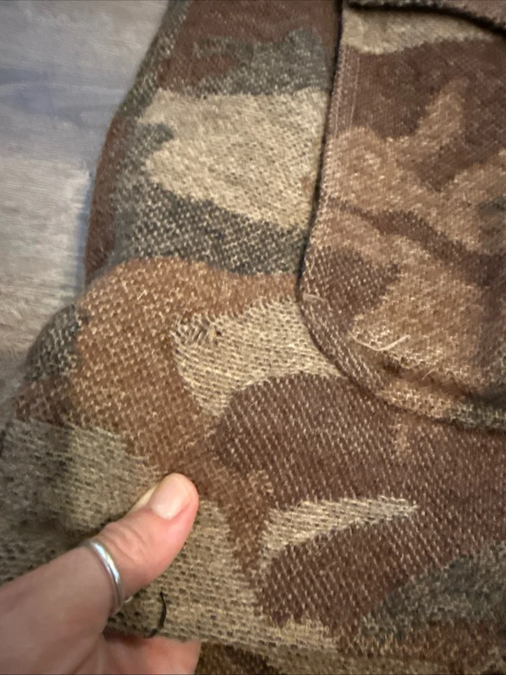 Weatherby Camo Field Coat Hunting Jacket size XL with Pants Size 36 Wool